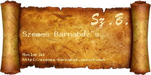 Szemes Barnabás névjegykártya